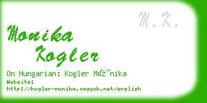 monika kogler business card